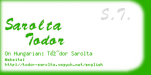 sarolta todor business card